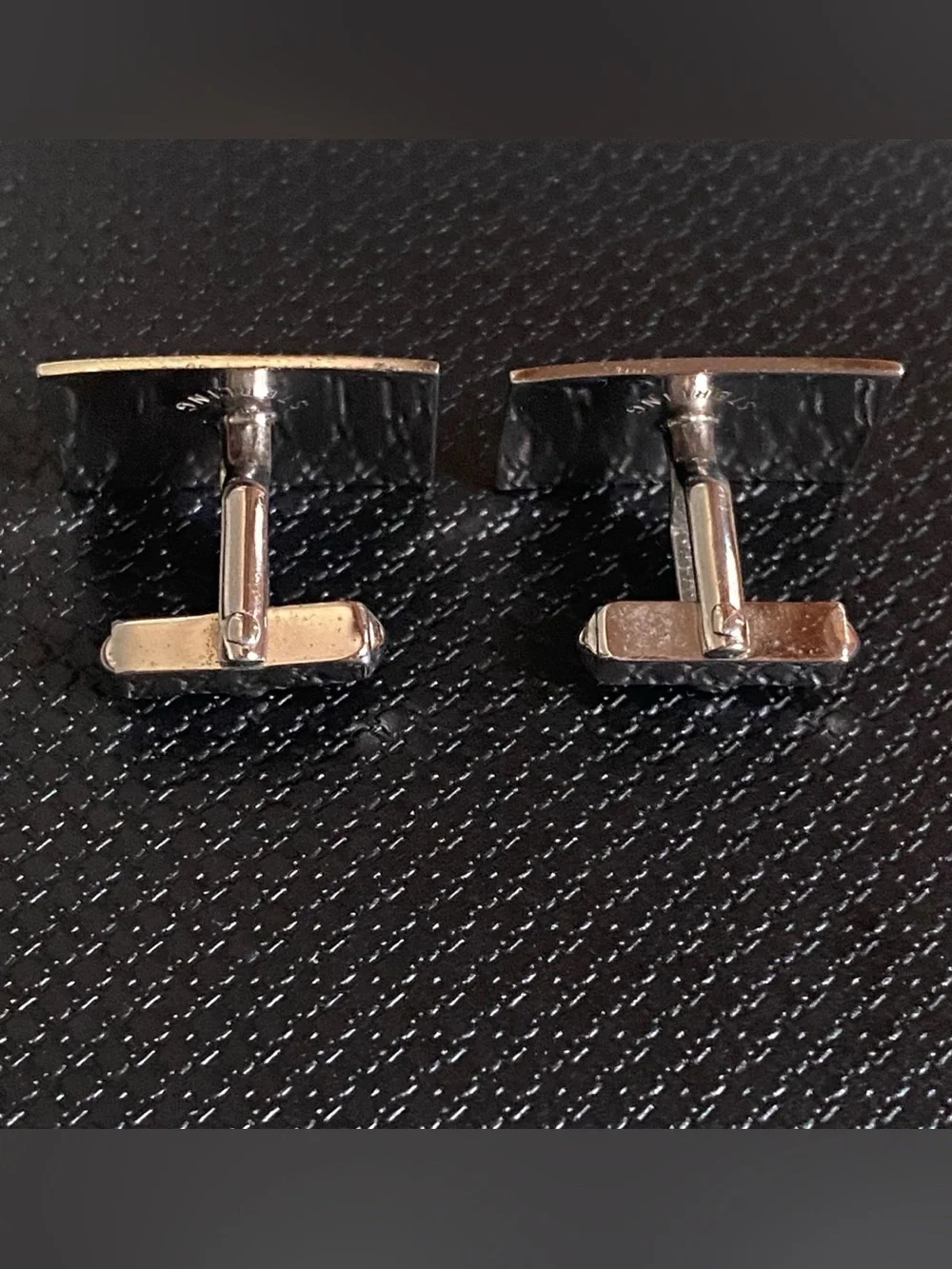 Vintage men’s brushed Sterling Silver cufflinks